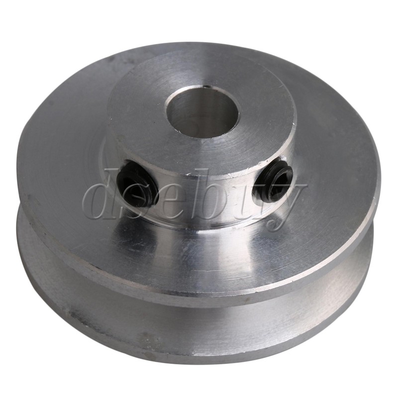 Silver Aluminum Alloy Single Groove 6MM Fixed Bore Step Pulley 31x15x6MM