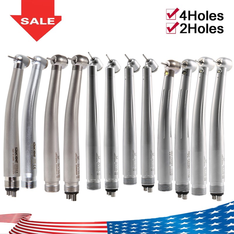 Dental (LED E-generator) High Speed Handpiece Push Button 2Holes/4Holes Surgical