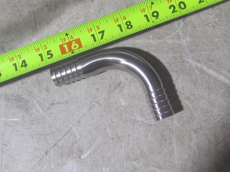NEW 304 Stainless Steel Sanitary Hose Barb 3/4" X 3/4" 90 DEGREE ELBOW 20MM gallery