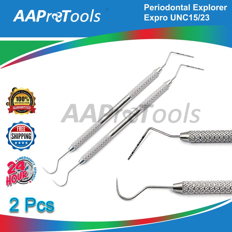 AA PRO 2 Pcs UNC15/23 Expro Periodontal Probe/explorer NEW Dental Color