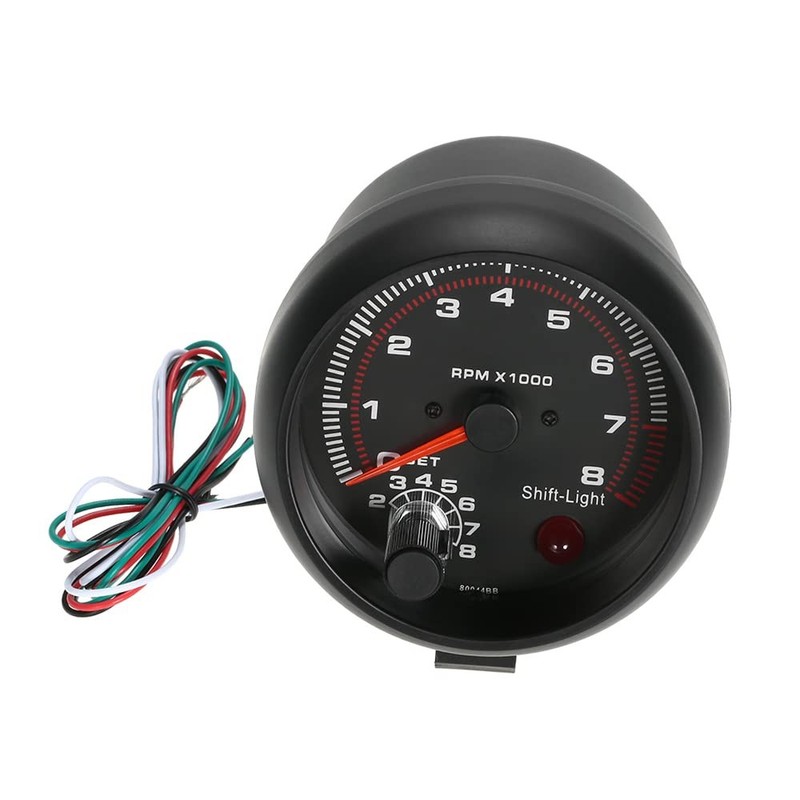 Tachometer Gauge,3.75" 12V Automotive Tachometers 0-8000 RPM,RPM Tachometer f... gallery