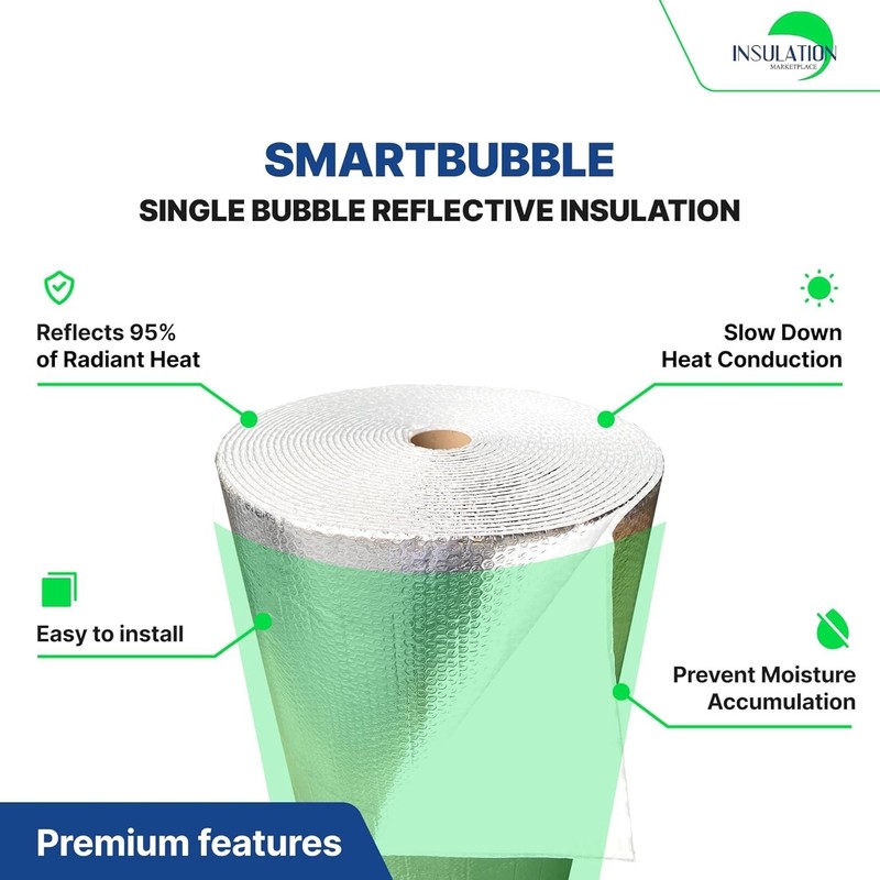 SmartBubble Reflective Bubble Insulation Roll – Double Foil Thermal Barrier gallery