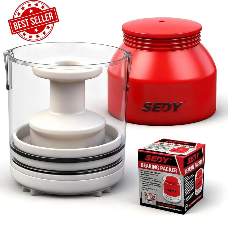 Premium Bearing Packer Kit – Effortlessly Flushes Old Grease and Repacks Wheel –