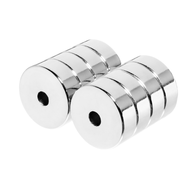 3/4 x 1/4 Inch Neodymium Rare Earth Countersunk Ring Magnets N42 (8 Pack) gallery
