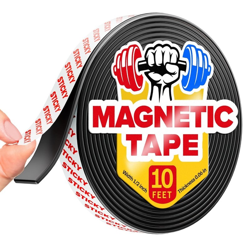 Super Sticky Magnetic Tape 10ft x 1/2in for Easy DIY Crafts & Organization gallery