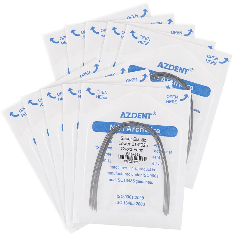 AZDENT Dental Ortho Super Elastic Rectangular Arch Wire Niti Ovoid upper/Lower gallery