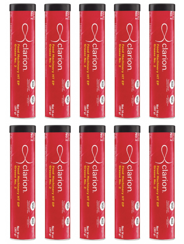 10 Pack Clarion Food Machinery HT EP Grease #2; (10) 14oz tubes