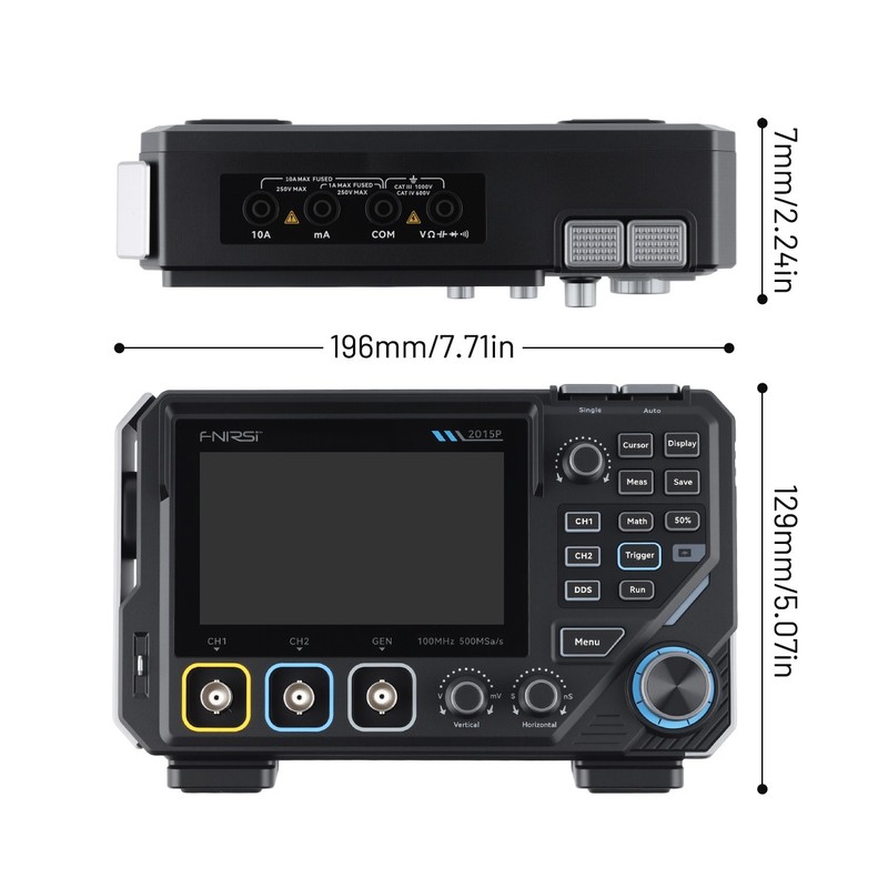 3 in 1 FNIRSI 2D15P 100Mhz Digital Oscilloscope Multimeter DDS Signal Generator gallery
