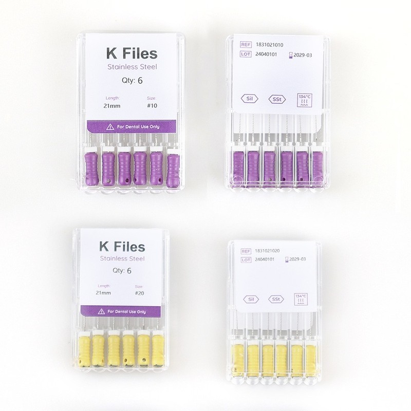 Dental Endo Root Canal File K-files Stainless Steel #6#8#10#15-40 Hand File 25mm gallery