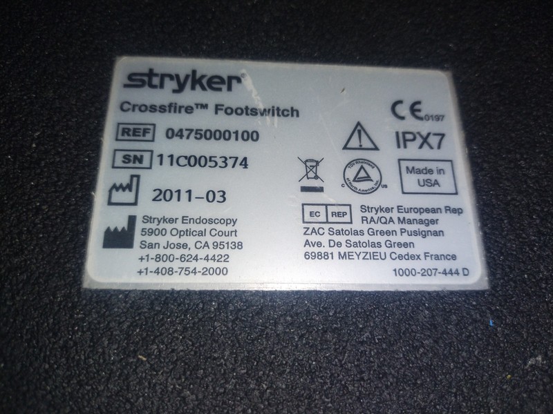 Stryker Crossfire Integrated Footswitch gallery