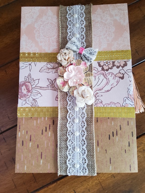 NEW Junk Journal Handmade Album Book w/ Pockets & Ephemera 9×6″
