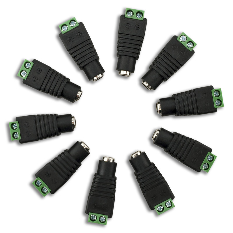 Pack of 10 Male/Female 12V DC Power Connectors 5.5mm Jack by SatelliteSale gallery