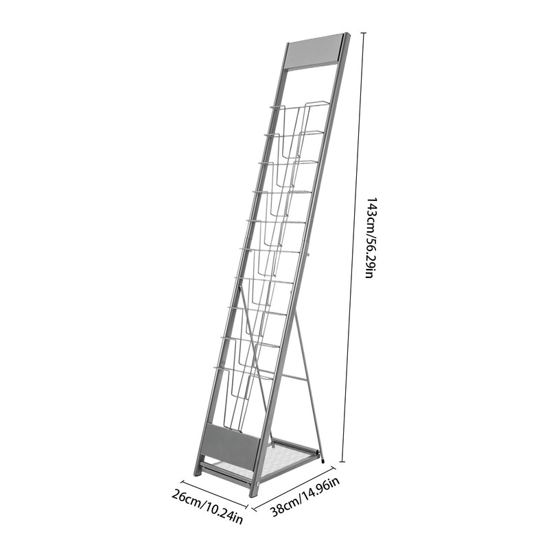 10Tier Floor Standing Literature Rack Brochure Magazine Display Holder Stand gallery