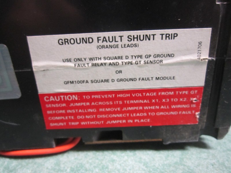 Square D FAL34030G Thermal-Magnetic Breaker W/Ground Fault Shunt Trip 30A 480V gallery