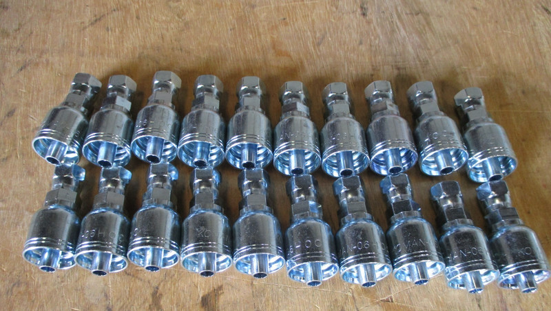 20-Pack Koman Hydraulic Hose Fittings – 6‑6FJX Straight Female JIC 37° Swivel