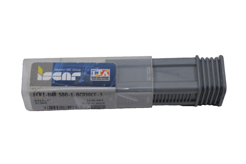 Iscar 6314194 Carbide End Mill ECKI-H4R 500-1, 0C030CF-3 IC900 1/2 x 1 1/8 Loc gallery