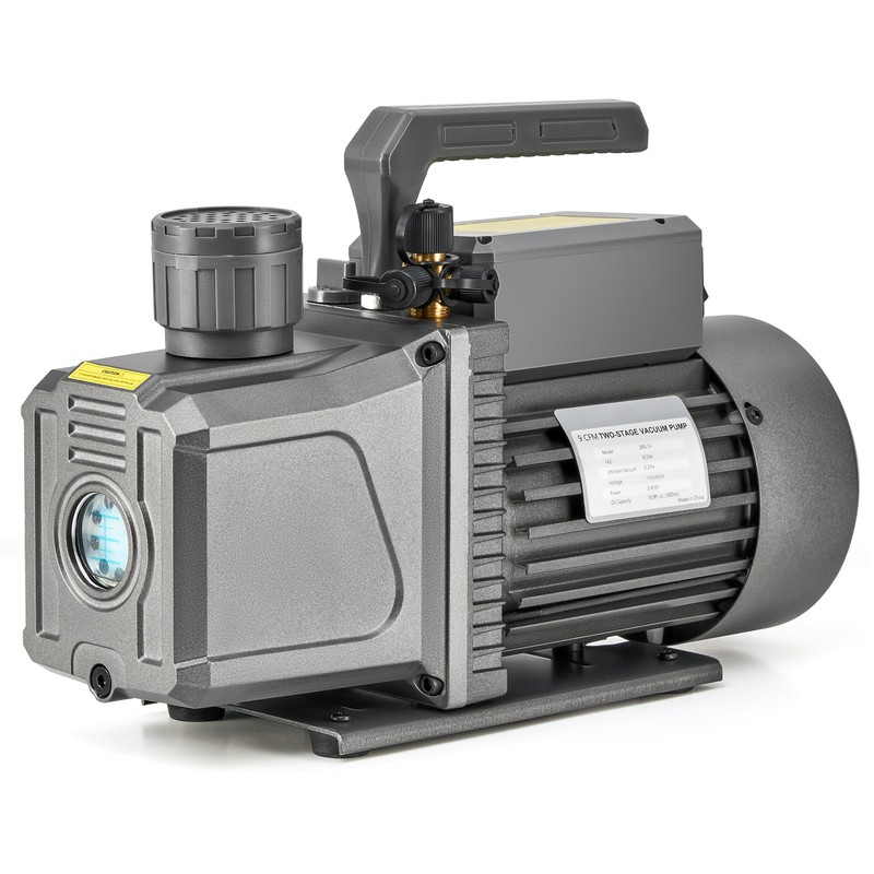 2 Stage Vacuum Pump 9 cfm HVAC Rotary Vane Vacuum Pump HVAC Serving w Oil Bottle