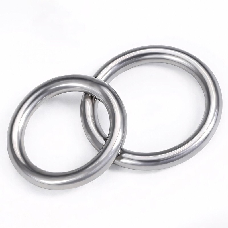 Welded Smooth Metal O Ring A2 Stainless Steel Rings Heavy Duty 15mm-150mm ID gallery