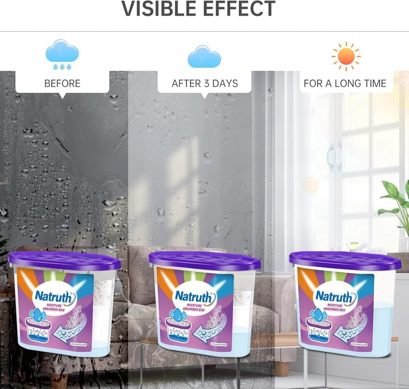 6-Pack Dehumidifiers with Lavender Aroma - Safe & Green Air Quality Solution gallery