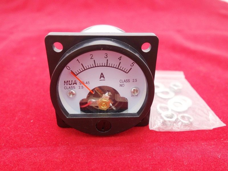 1PC DC 0-5A Analog Ammeter Panel AMP Current Meter SO45 Cutout 45mm gallery