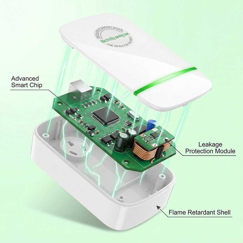 2pcs Pro Power Saver Energy Saver Household Power Saver Electricity Saving US gallery
