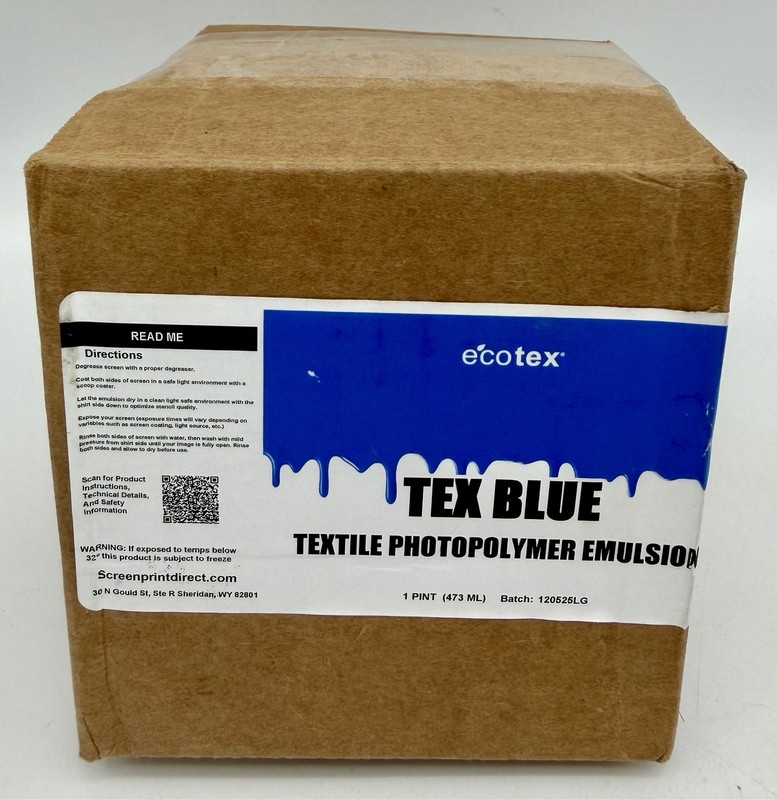 Ecotex® Tex-Blue Screen Printing Emulsion (16oz) Pre-Sensitized Photo Emulsion gallery