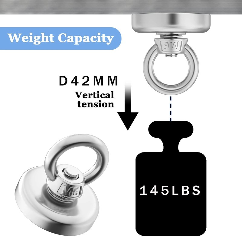 Neodymium Fishing Magnets Pulling Force Super Strong Round Rare Earth gallery