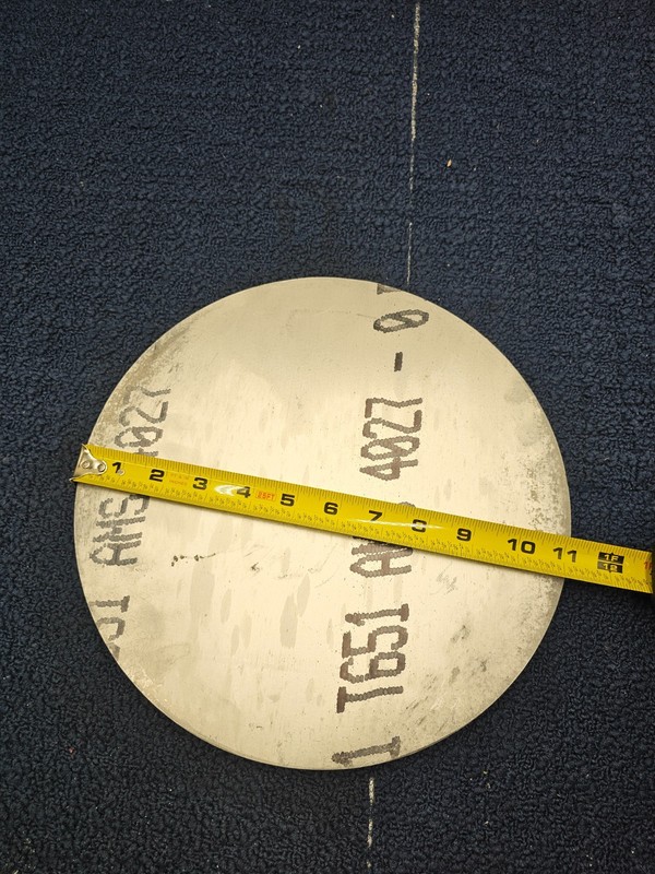 T651 AMS 4027 Heavy Duty Aluminum Plate, Circle/Round Cut 11-1/4" OD gallery