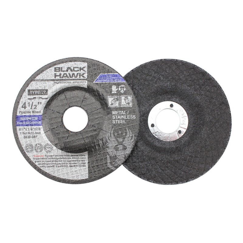 100 Pack – BHA 4-1/2″ x 1/8″ x 7/8″ Pipeline Cutting & Grinding Wheels T27 Discs