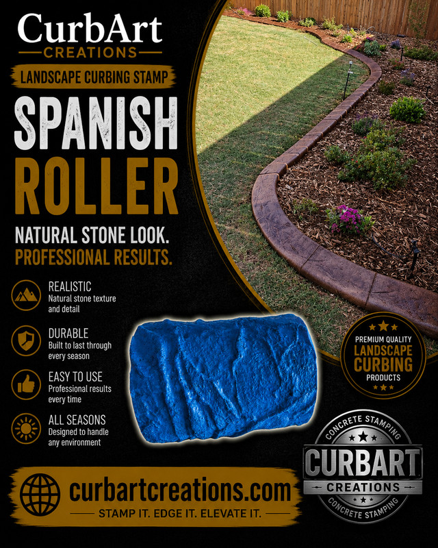 Landscape Curbing Texture Roller Spanish Roller Curbart Creations