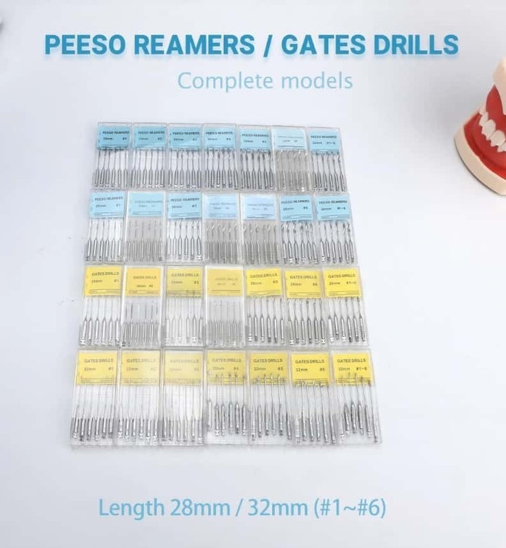 6 Pcs/Pack Dental Endo Root Canal Files Peeso Reamers/GATES DRILLS 28/32mm #1-#6 gallery