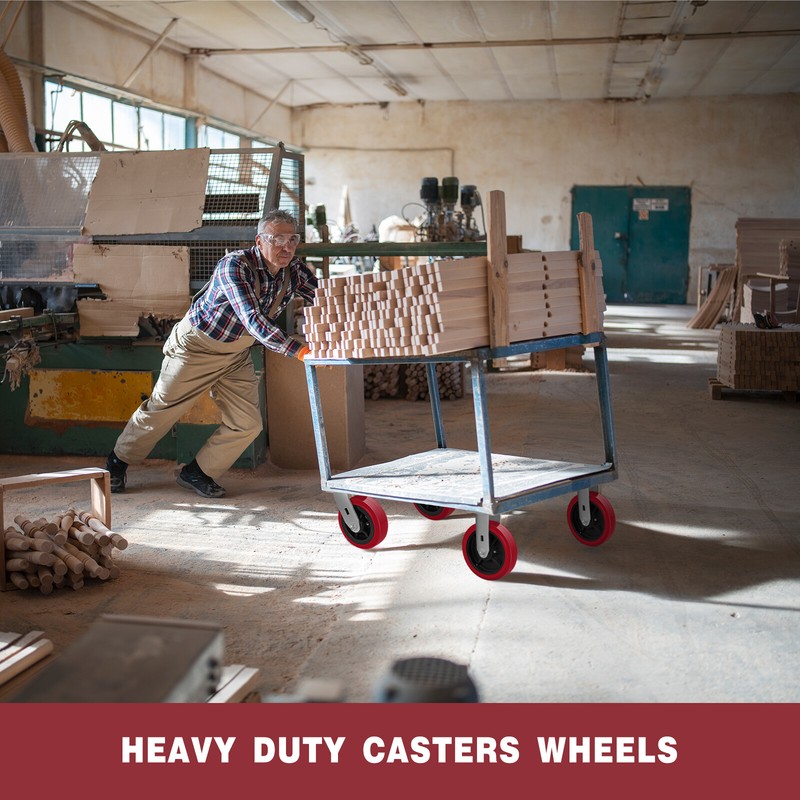 8 Inch Polyurethane Tread Caster Wheels Heavy Duty,Capacity 1200-4800LB gallery