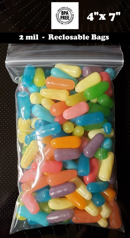4″ x 7″ Clear Zip Seal Plastic Bags 2Mil Jewelry Pill Zipper Top Lock Baggies
