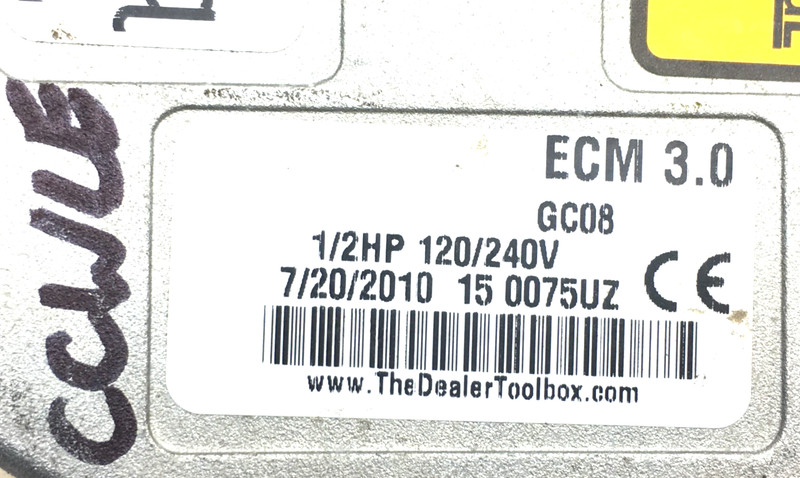 Genteq ECM 3.0 GC08 Module Only 1/2HP 120/240V CCWLE used #W570 gallery