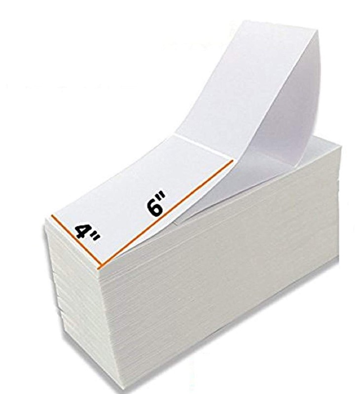8000 4×6 Fanfold Thermal Transfer for Zebra 4″ x 6″ Labels Z-Perform 1500T