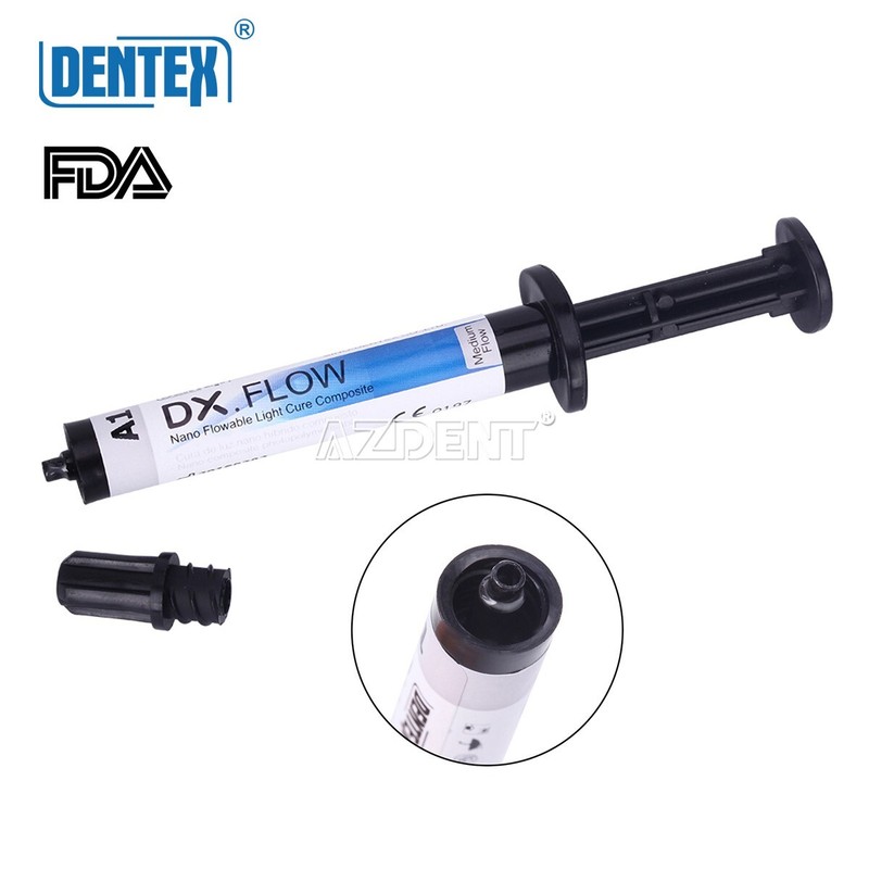Dental Flujo medio de resina compuesta curado por luz fluida A1/A2/A3 3g/Syring gallery