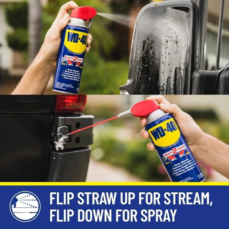 WD-40 Multi-Use Lubricant Spray 12oz w/ Smart Straw 2-Way Spray Formula gallery