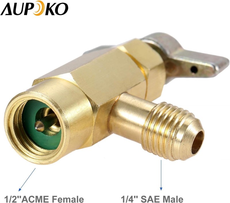 R134A Can Tap & Tank Adapter with Valve Core Remover - Durable Brass gallery