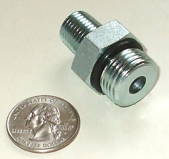 Hydraulic Fittings 6401-08-04 #8 SAE 1/2″ ORB Male x 1/4″ NPTF Pipe Male Adapter