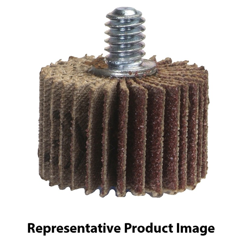 Norton 63642502624 1×5/8×1/4-20 Metal R207 Threaded Shank Mini Flap Wheel 10 pk