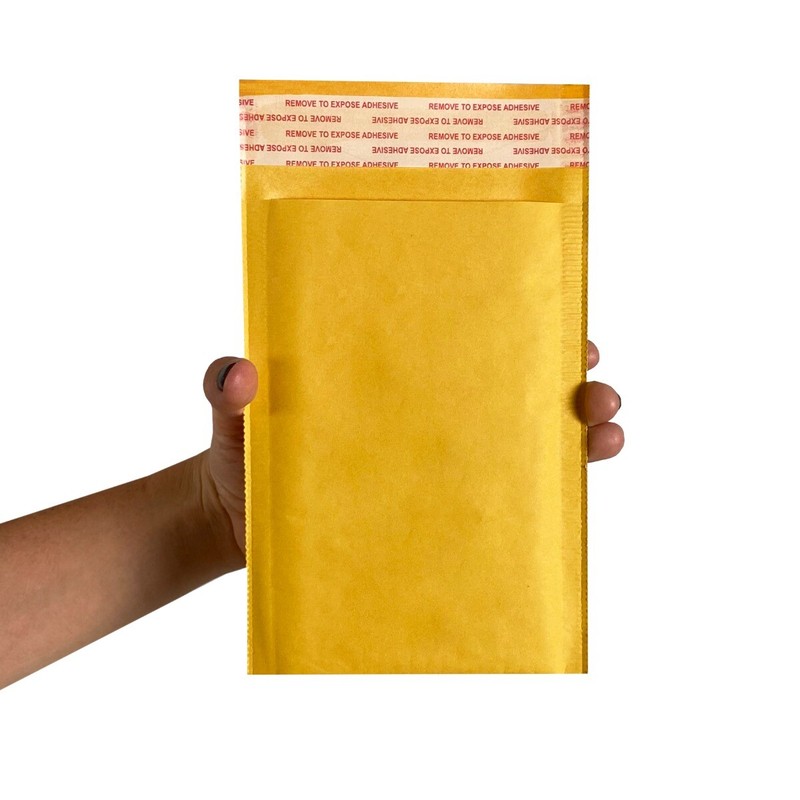 UOFFICE 500 Kraft Bubble Mailers 4x8" - #000 Self-Seal Padded Envelopes gallery
