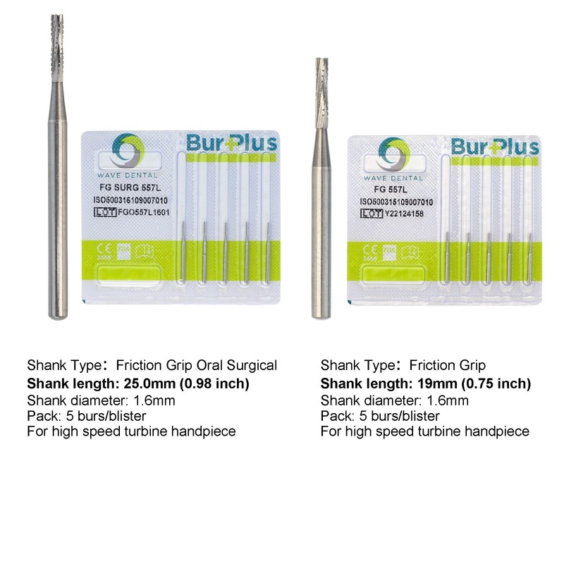 Wave Dental Surgical Bur Round Long 25mm Carbide Bur Friction Grip FG High Speed gallery