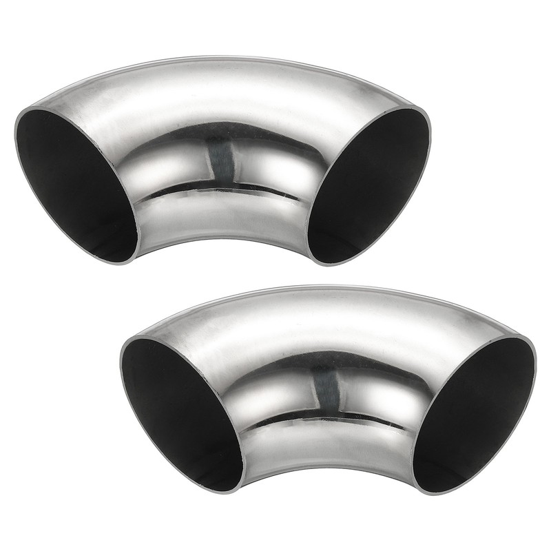 2 Pack 90 Degree Mandrel Bend Elbow 60mm OD Exhaust Elbow Exhaust Piping