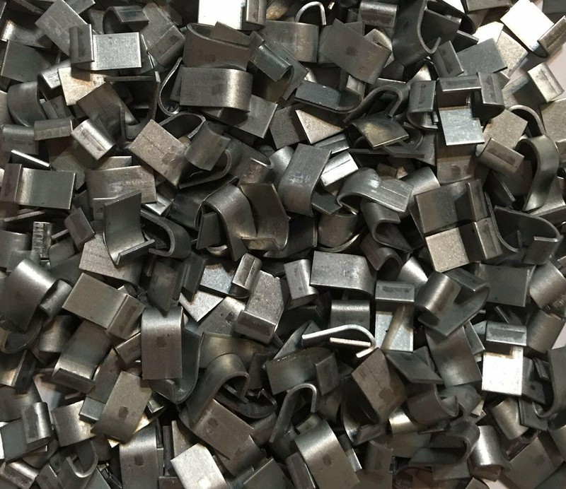1 Lb. Galvanized J Clips. Cage Clips for Rabbit, Poultry, Game Bird Cages.