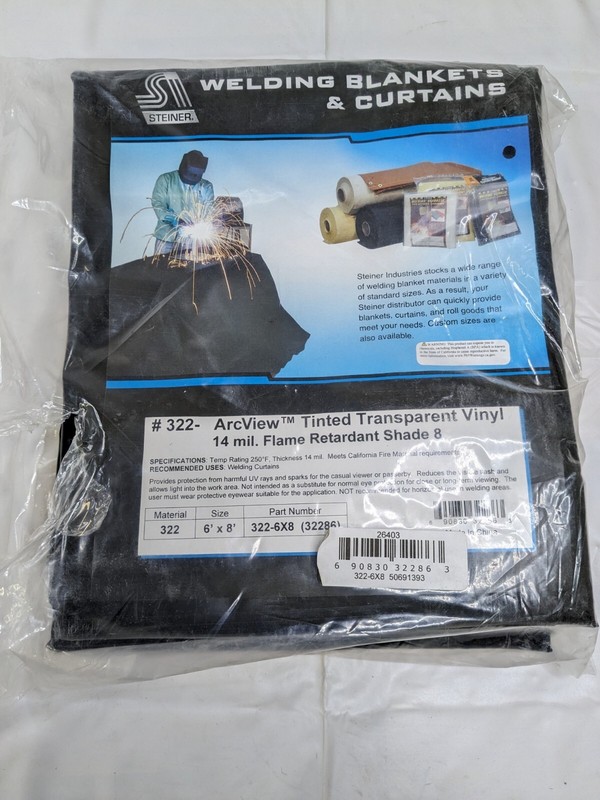 STEINER Welding Curtain 8′ H x 6′ W x 14mm Thick 322-6X8