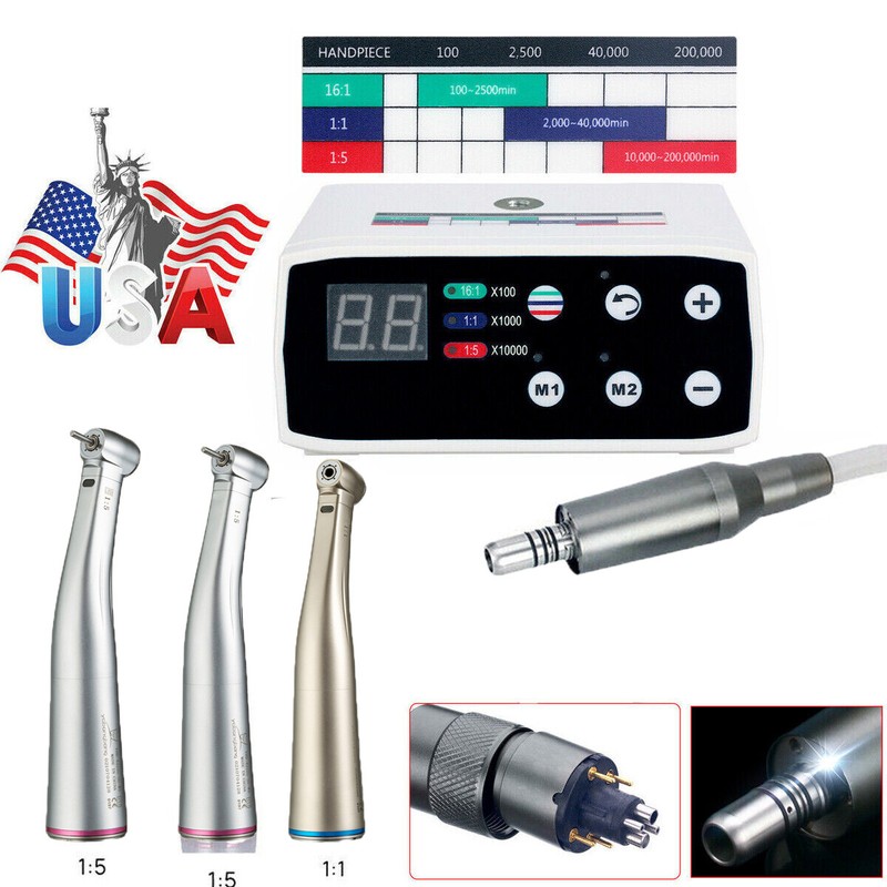 NEW Dental Electric Brushless LED Micro Motor15 Increasing Handpiece 1:1 st gallery