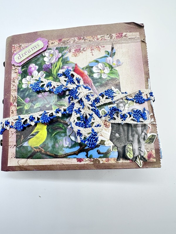 Junk Journal Dreams Themed 6×5 Inches With Coffee Dyed Paper