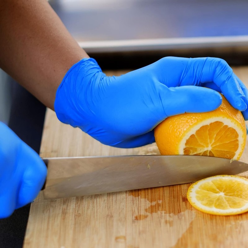Ambidextrous Waterproof Nitrile Gloves - 50 Pack, Ideal for Hygiene & Cleaning gallery