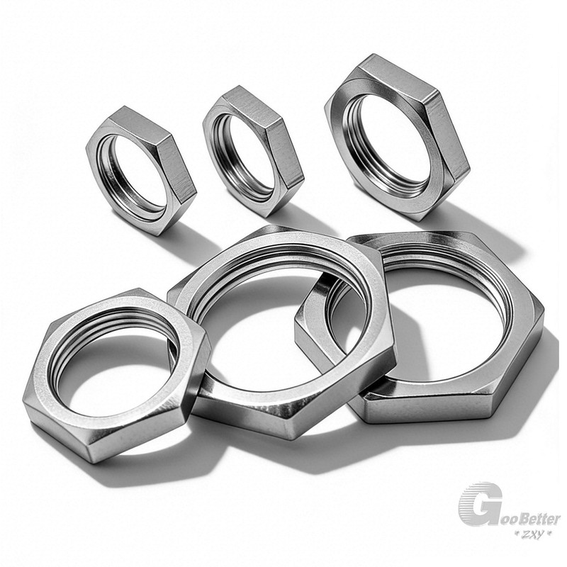 Fine Thread Pitch Half Nuts Hexagon Thin Lock Nut Metric/Imperial A2 Stainless gallery