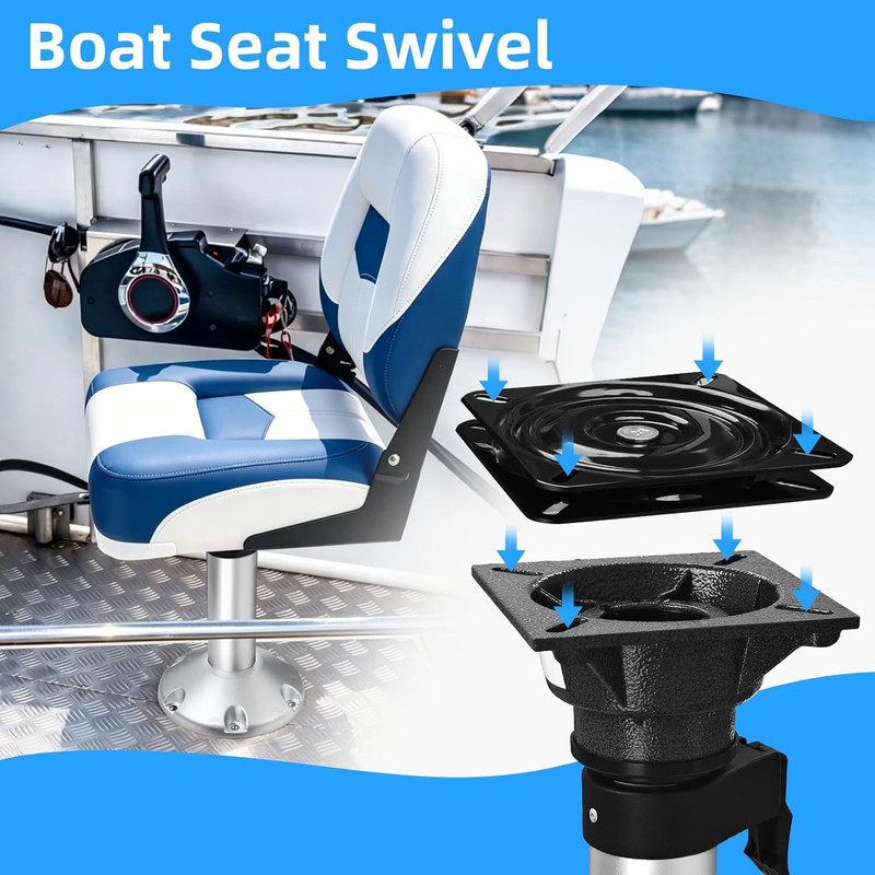 Boat Seat Swivel Mount,360 Degree Boat Seat Swivel for Jon/Fishing/Kayak/Bass/Po gallery
